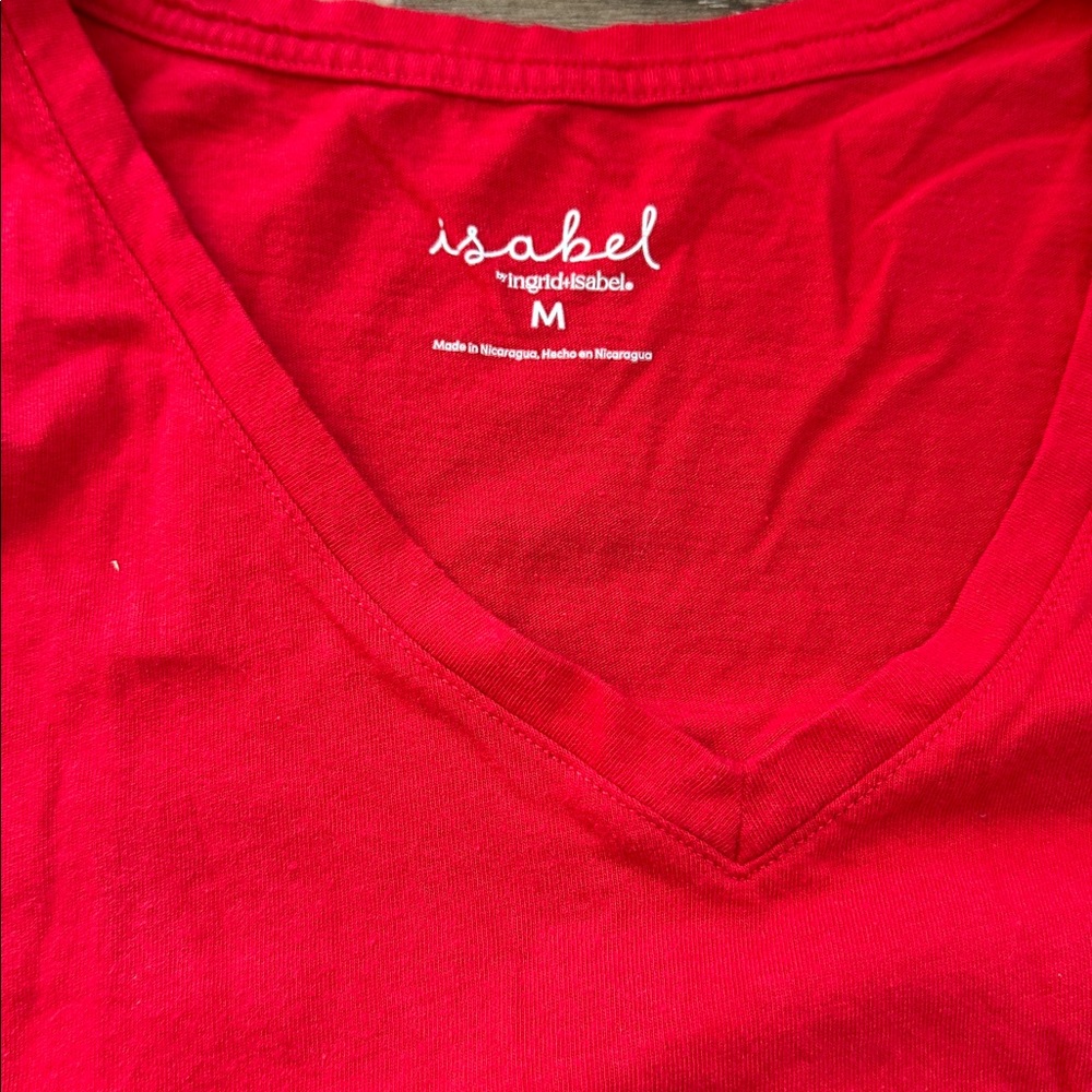 Isabel Maternity by Ingrid & Isabel Red Short Sleeve Tee - Picture 2 of 2